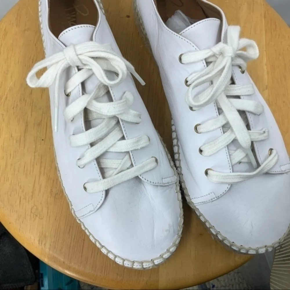 Pima2 White leather espadrille platform sneaker 40